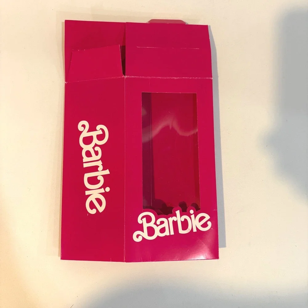 Barbie Hot Pink Gift Box with Handle and Clear Display Window Logo Packaging